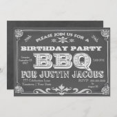 Invitation Barre de fête d'anniversaire B Que (Devant / Derrière)