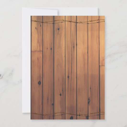 Invitation Barre Mariage Mur Mason Jar String Lumière (Dos)