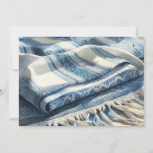 Invitation Barre Mitzvah Aquarelle Tallit 4 (Dos)