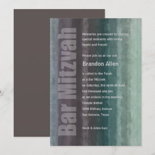Invitation Barre Mitzvah Aquarelles
