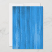 Invitation Barre Mitzvah Blue Techno Streaks (Dos)