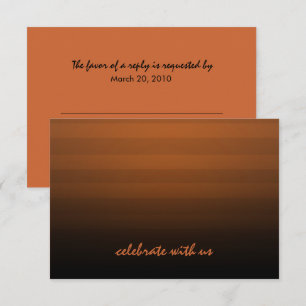Invitation Barre Mitzvah rouille et bandes horizontales noire