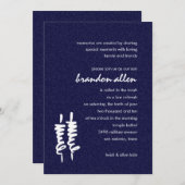 Invitation Barre Mitzvah White Torah se lance sur n'importe q (Devant / Derrière)