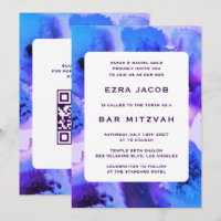 Barre QRCode personnalisée BluePurpl/Bat mitzvah