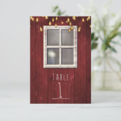 Invitation Barre rouge Fenêtre et lumières Rustique Numéro de (Debout devant)