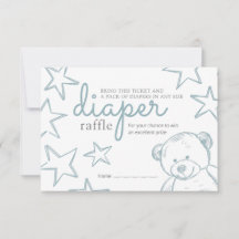 Barreau bleu minimal Baby shower de l'ours en tour