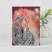 Invitation Barred Rock Hen (Debout devant)