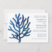 Invitation Barrière de corail de Galaxie marine | Beach Marin (Devant)