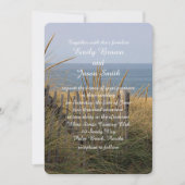 Invitation Barrière de plage dans les dunes de sable (Devant)