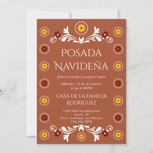 Invitation Barro Cielito Lindo Posada Talavera Noël (Devant)