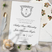 Invitation Barroque Crest Mariage