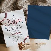 Invitation BARRY Little Slugger Fête de Naissance de Bébé Bas