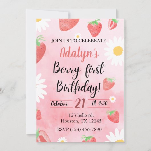 Invitation Barry premier anniversaire (Devant)