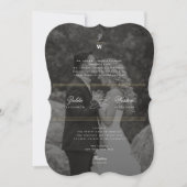 Invitation Bars classiques Double Monogramme Mariage photo mo (Devant)