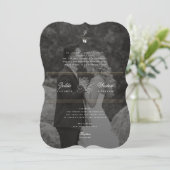 Invitation Bars classiques Double Monogramme Mariage photo mo (Debout devant)