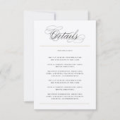 Invitation Bars Classiques simples Détails minimalistes Maria (Devant)