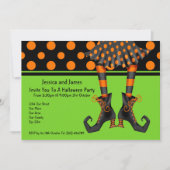 Invitation Bas sorcières de la fête d'Halloween (Devant)