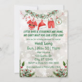 Invitation Bas suspendus, Baby Shower de vacances (Devant)