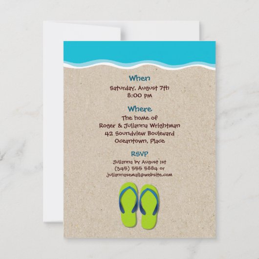 Invitation Bascules électroniques à l'invitation de partie (Dos)