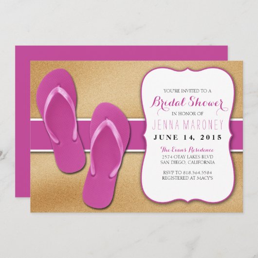 Invitation Bascules électroniques roses dans l'invitation de (Devant / Derrière)