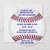 Invitation Base-ball avec le dos bleu de filet (Devant)