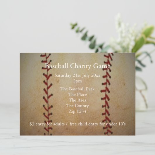 Invitation Baseball (Debout devant)