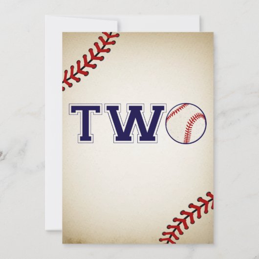 Invitation Baseball 2e anniversaire (Dos)