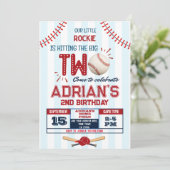 Invitation Baseball 2e anniversaire garçon (Debout devant)