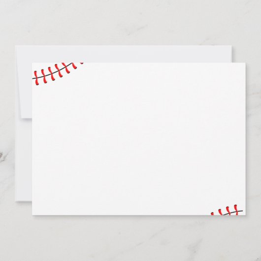 Invitation Baseball 2e anniversaire garçon photo (Dos)