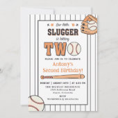 Invitation Baseball 2e anniversaire Vintage Rookie Party (Devant)