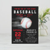 Invitation Baseball 30th Birthday Sports Party (Debout devant)