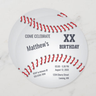 Invitation Baseball Accueil Sluggers Anniversaire fête
