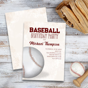 Invitation Baseball Anniversaire Garçon Cute Custom