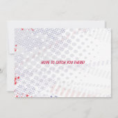 Invitation Baseball Anniversaire Rouge Blanc & Bleu Invitatio (Dos)