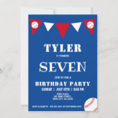 Invitation Baseball Ball Sports Enfants Garçon Anniversaire (Devant)