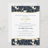 Invitation Baseball Bar Mitzvah Gold et Blue (Devant)