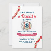 Invitation Baseball Boy 8e fête d'anniversaire (Devant)