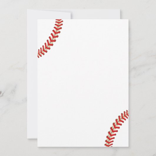 Invitation Baseball Boy 8e fête d'anniversaire (Dos)