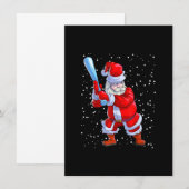 Invitation Baseball Christmas Shirt Men Boys Softball Santa C (Devant / Derrière)