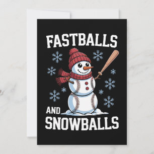 Invitation Baseball De Balle Rapide Et Boules De Neige Bonhom