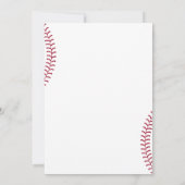 Invitation Baseball Deuxième fête d'anniversaire (Dos)