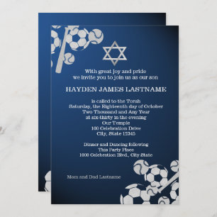 Invitation Baseball et Soccer Bar Mitzvah