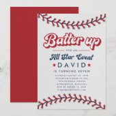 Invitation Baseball Événement All Star (Devant / Derrière)