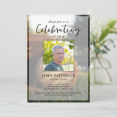 Invitation Baseball Fan Player Life Celebration Photo Funeral (Debout devant)