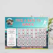 Invitation Baseball Fundraiser Calendar Template (Debout devant)
