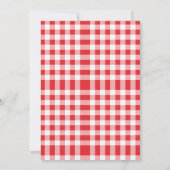 Invitation Baseball Gingham 1er Anniversaire (Dos)