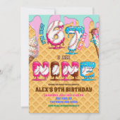 Invitation Baseball Ice Ceam Drip Six Seven boy 9th Birt (Devant)