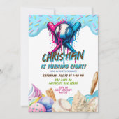 Invitation Baseball Ice Cream Driam Adolescents Fête d'annive (Devant)