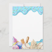 Invitation Baseball Ice Cream Driam Adolescents Fête d'annive (Dos)