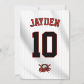Invitation Baseball Jersey Rookie de l'année Anniversaire fêt (Dos)